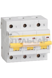Выключатель автоматический модульный 3п C 25А 10кА ВА47-100 ИЭК MVA40-3-025-C