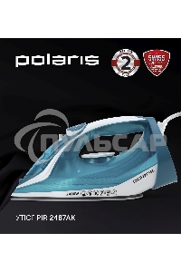Утюг Polaris PIR2487AK 3m бирюзовый/белый 2400Вт