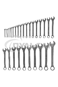 Набор ключей комбинированных, 5,5 - 32 мм, 27 шт., CrV, фосфатированные, ГОСТ 16983 Сибртех