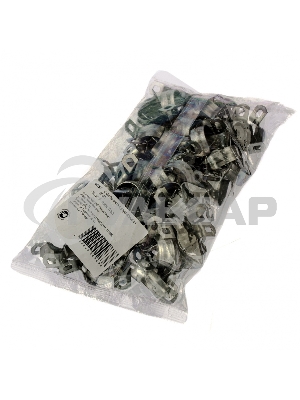 Скоба металлическая двухлапковая 25(СМД) 100шт., Россия Сибртех