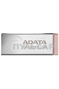 Флешка USB ADATA UR350 (UR350-32G-RSR/BG), 32G, USB 3.2, R/W 100/15, серебристый/коричневый
