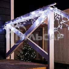 Гирлянда Neon-night Айсикл (бахрома) светодиодный, 2,4 х 0,6 м, прозрачный провод, 230 В, диоды белые, 88 LED