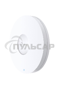 Точка доступа TP-Link 11AX dual-band ceiling access point, up to 1200 Mbit / s at 5 GHz and up to 574 Mbit / s at 2.4 GHz, 1 10/100/1000Mbps LAN port, support PoE 802.3at standard, support BSS coloring, Seamless Roaming, Mesh, Band Steering, Airtime Fairn
