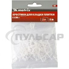 Крестики Matrix, 1,0 мм, для кладки плитки, 100 шт. Крестики Matrix, 1,0 мм, для кладки плитки, 100 шт.