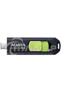 Флешка USB ADATA UC300 (ACHO-UC300-128G-RBK/GN), 128 Gb, Type-C USB 3.2, R/W 100/30, черный/зеленый