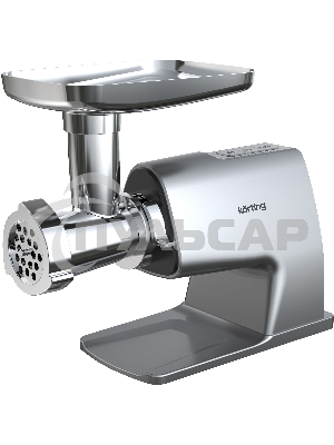 Мясорубка электрическая Korting, мощность 2500 Вт, 8 насадок, производительность 3.5 кг/мин, защита от перегрева, реверс, серебристый