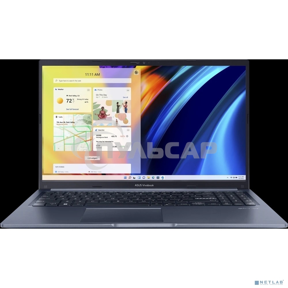 Ноутбук Asus Vivobook 15 X1502VA-BQ924 синий Core i7 13620H 16Gb SSD 512Gb Intel Iris Xe graphics 15.6