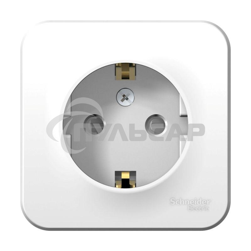 Розетка ОП BLANCA 16А 250В защ. шторки с заземл. изол. пласт. бел. SchE BLNRA011111