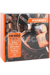 Пневмогайковерт ударный PATRIOT PN 1000, 900 Нм, 204 л/мин, 8000 об/мин