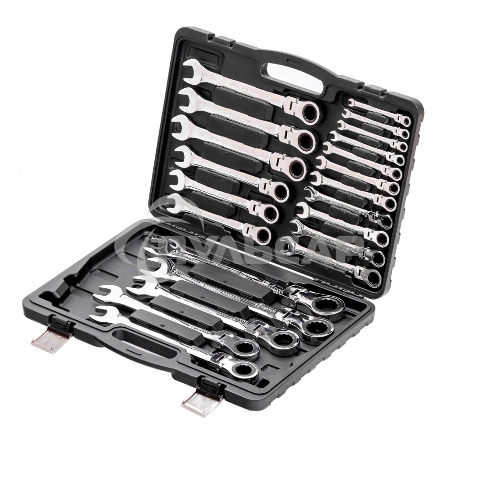 Набор ключей комбинированных Matrix, трещоточных шарнирных 13шт.