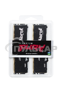 Оперативная память Kingston Fury Beast Black, DDR5, 128Gb (4x32Gb), 5600MHz, CL40, DIMM, радиатор, RGB, черный