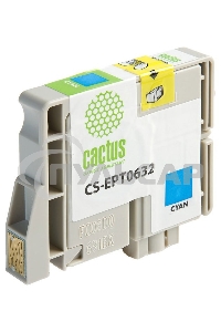 Картридж струйный Cactus CS-EPT0632 голубой (10 мл) для Epson Stylus C67/C87/CX3700/CX4100/CX4700