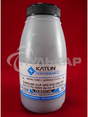 Тонер SAMSUNG CLP 320/325/360/365, CLX 3170/3305, Xerox 6110 черный, химический (фл.90г.) Katun фас. Россия