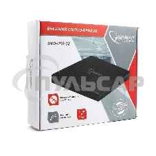 Оптический привод внешний с интерфейсом USB Gembird DVD-USB-02 пластик, черный