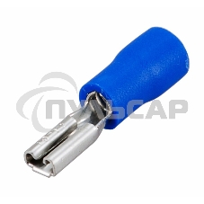 Клемма плоская Rexant, изолированная гнездо - 3.8 мм, 1.5-2.5 мм², (РПи-м 2.5-(2.8) / РПИм 2-250 / FDD2-110(8)), в упак. 10 шт.