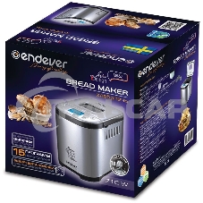 Хлебопечка Endever Skyline MB-52, 710Вт, 15 программ, таймер 15ч, сохранение уст. прогр., авт. термостат, автоподогрев 60 мин