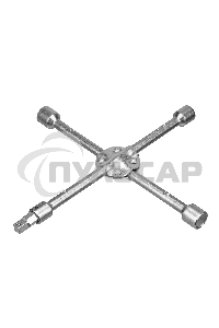 Ключ-крест баллонный, 17 х 19 х 21 х 22 х 1/2, усиленный, с переходником на 1/2 Stels