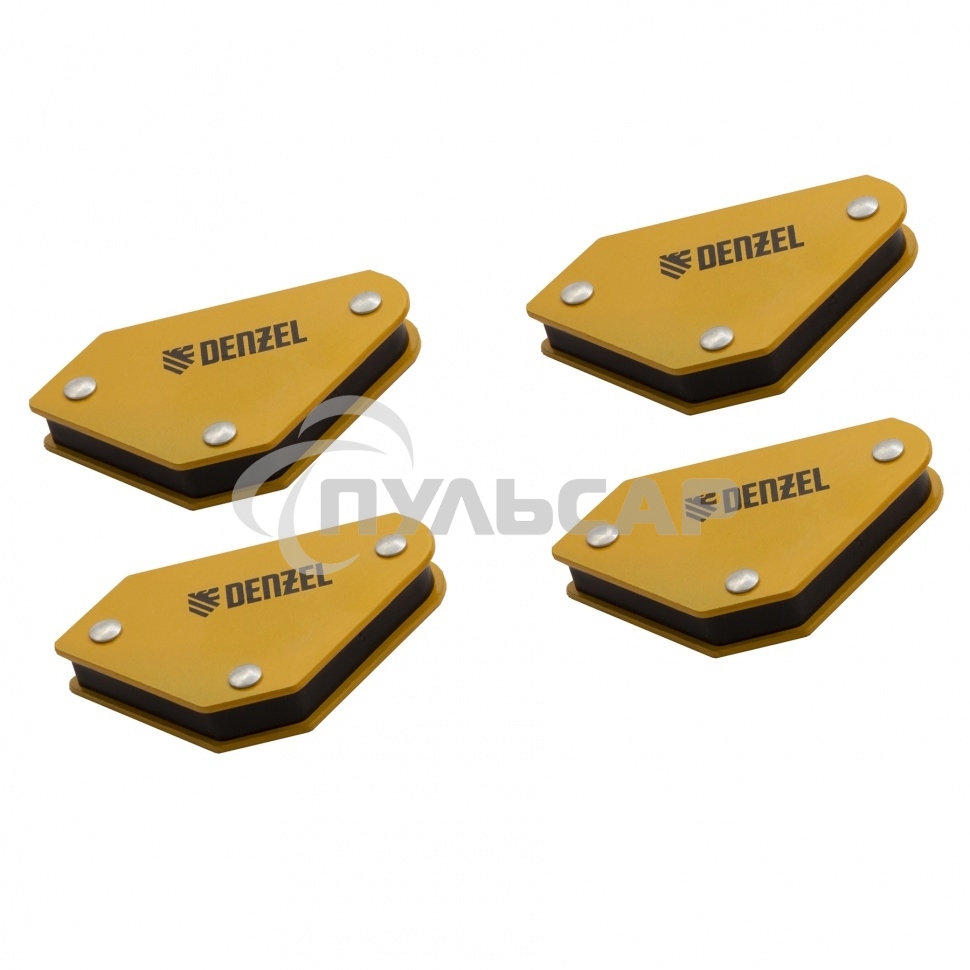 Набор из 4 магнитных фиксаторов для сварочных работ Denzel