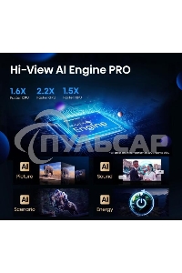 Телевизор Hisense 75'' 75U7Q PRO черный Mini LED UHD 144Hz Smart TV