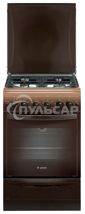 Плита газовая Gefest 5100-02 0001 коричневый, конфорок 4 газовых, духовка 52 л, 50 см x 85 см x 58.5 см