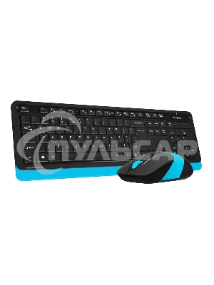 Комплект клавиатура + мышь A4 Fstyler FG1010 клав:черный/синий мышь:черный/синий USB беспроводная Multimedia