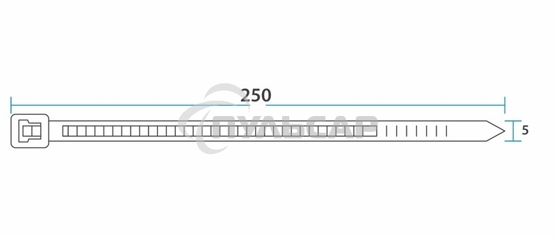Хомут-стяжка кабельная нейлоновая Rexant 250 x4,8 мм, черная, упаковка 100 шт.