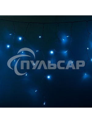 Гирлянда Neon-night Айсикл (бахрома) светодиодный, 2,4 х 0,6 м, прозрачный провод, 230 В, диоды синие, 88 LED