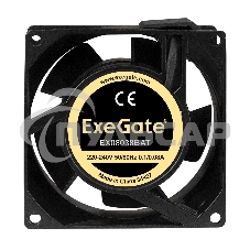 Вентилятор для корпуса ExeGate EX08038BAT черный, 80 мм, 2600 об/мин, 35 дБ