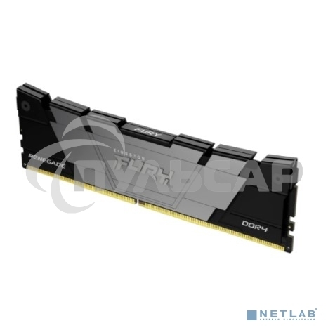 Оперативная память Kingston Fury Renegade, DDR4, 16Gb (1x16Gb), 3200MHz, CL16, DIMM, с радиатором, серый/черный