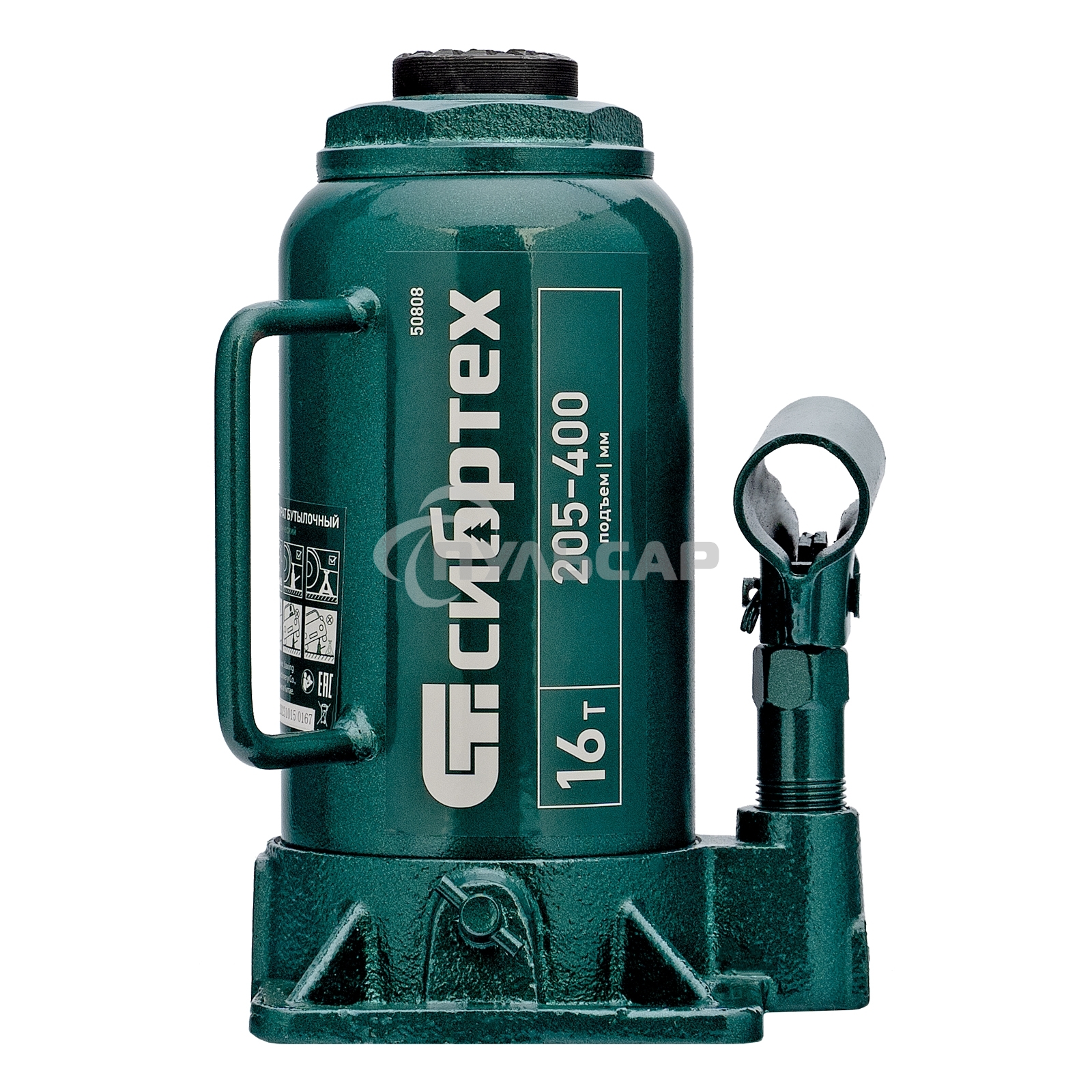 Домкрат гидравлический бутылочный Сибртех 16 т, 205-400 мм