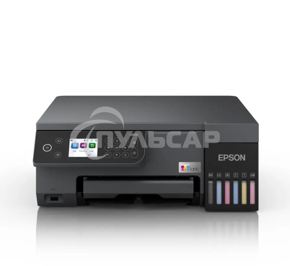МФУ струйное Epson EcoTank L8100 (C11CK94***), A4, цветной, печ. до 8 стр/мин., 5760 x 1440 dpi (печ.), 1200x4800dpi (скан.), USB, Wi-Fi