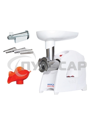 Мясорубка электрическая Аксион М41.04 белый мощность - 1700 Вт, производительность – 2 кг/мин