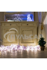 Белоснежный еловый шлейф Neon-night 2,7м