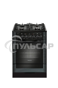 Плита комбинированная Gefest ПГЭ 6502-02 0044 черный, конфорок 4 газовых, духовка 55 л, 60 см x 85 см x 60 см
