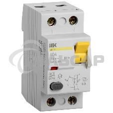 Выключатель дифференциального тока (УЗО) 2п 40А 30мА тип AC ВД1-63 ИЭК MDV10-2-040-030