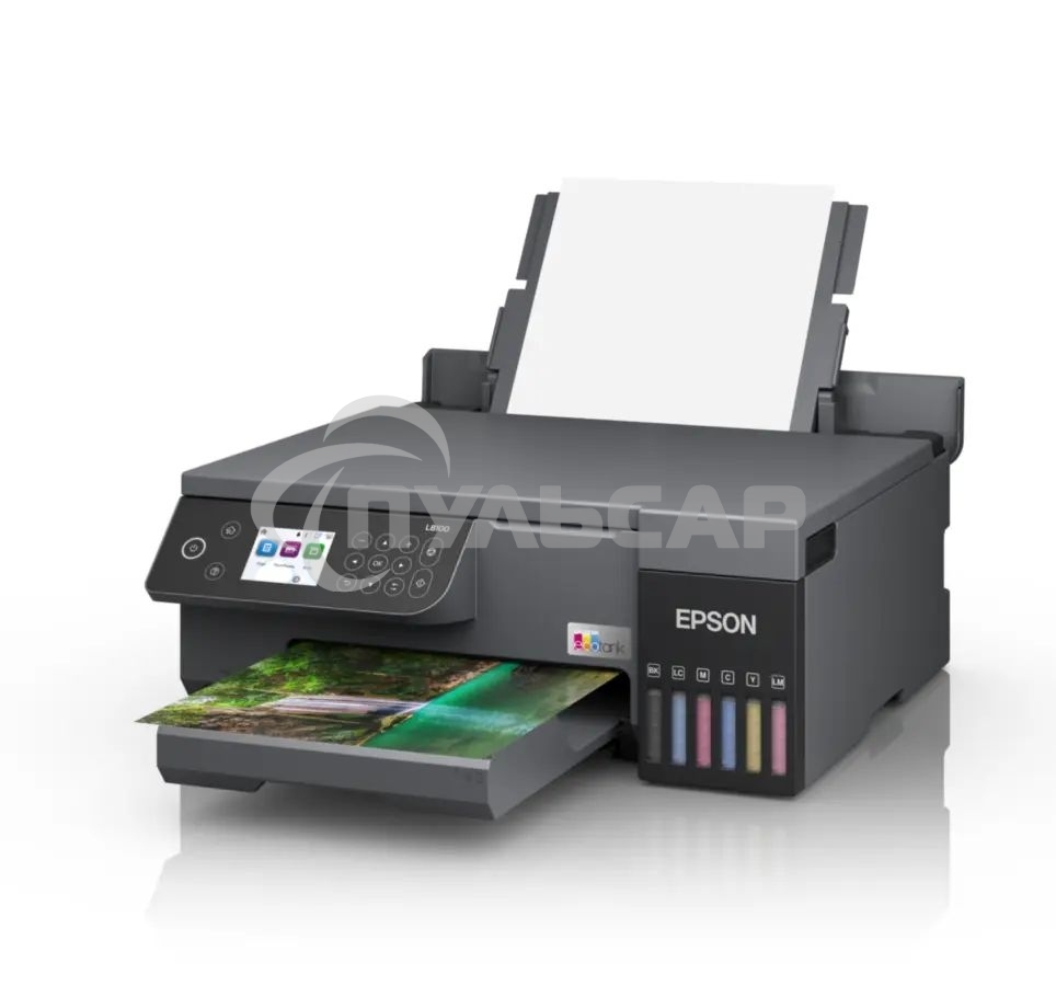 МФУ струйное Epson EcoTank L8100 (C11CK94***), A4, цветной, печ. до 8 стр/мин., 5760 x 1440 dpi (печ.), 1200x4800dpi (скан.), USB, Wi-Fi