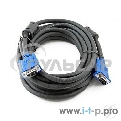 Кабель для монитора VGA (M) -) VGA (M), 1,5 м, TV-COM (QCG341AD-1.8M), ферритовые кольца