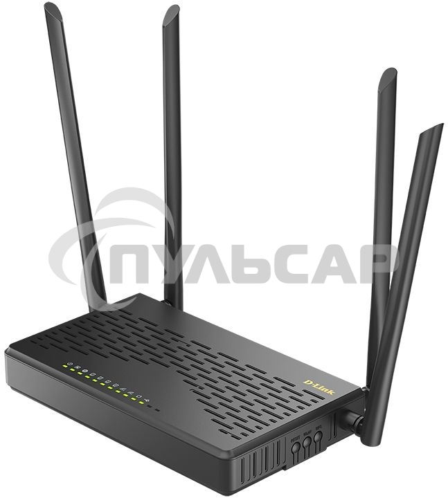 Роутер беспроводной D-Link DIR-825 (DIR-825/GFRU/R3A) AC1200 10/100/1000BASE-TX/4G черный