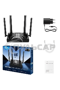 Маршрутизатор Cudy BE3600 Gigabit Dual Band Wi-Fi 7 Mesh Router, Chipset Broadcom, 802.11be/ax/ac/a/b/g/n, 2882Mbps at 5GHz + 688Mbps at 2.4GHz, 5 x 10/100/1000Mbps Ports, 4 x 5dBi fixed antennas, WiFi router/AP/ Repeater/WISP Mode, PPTP/L2TP/OpenVPN/Wire