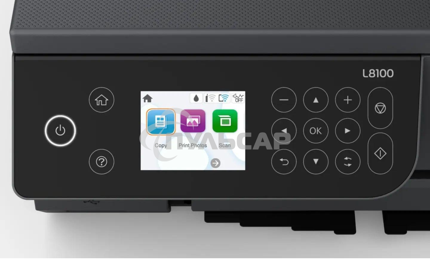 МФУ струйное Epson EcoTank L8100 (C11CK94***), A4, цветной, печ. до 8 стр/мин., 5760 x 1440 dpi (печ.), 1200x4800dpi (скан.), USB, Wi-Fi