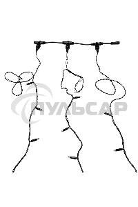 Гирлянда Neon-night LED ClipLight 24V, 3 нити по 10 метров, цвет диодов белый