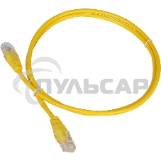 Патч-корд Lanmaster TWT UTP кат.5e, с заливными колпачками, 1.0 м, желтый
