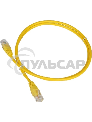 Патч-корд Lanmaster TWT UTP кат.5e, с заливными колпачками, 1.0 м, желтый