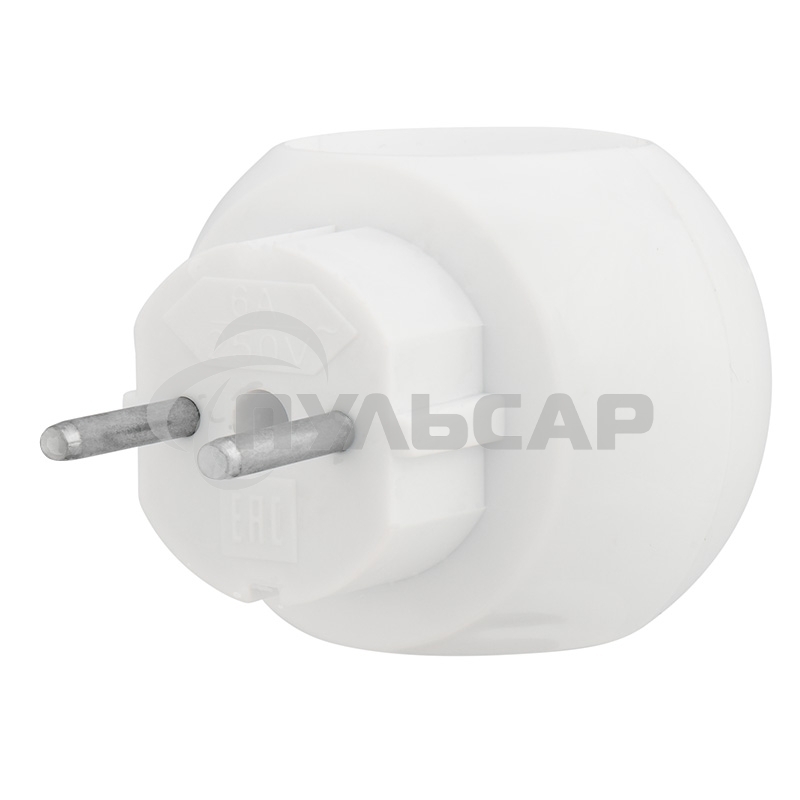 Набор тройников электрических Rexant Шар, 6 А, белый (2 шт./уп.)