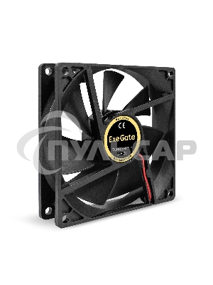 Вентилятор для корпуса ExeGate EX09225B2P-24 черный, 92 мм, 2750 об/мин, 34.4 дБ, 2 pin