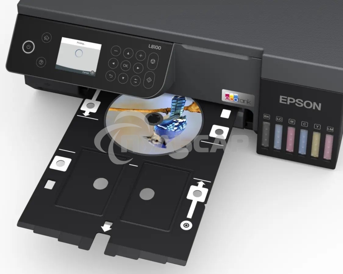 МФУ струйное Epson EcoTank L8100 (C11CK94***), A4, цветной, печ. до 8 стр/мин., 5760 x 1440 dpi (печ.), 1200x4800dpi (скан.), USB, Wi-Fi