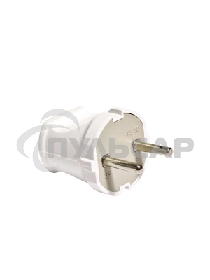Вилка электрич. без заземл. бел. 6А 250В (еврослот) UNIVersal А113