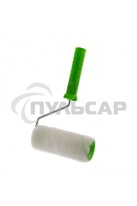 Валик ИСКУССТВЕННЫЙ МЕХ с ручкой, 150 мм, ворс 15 мм, D 48 мм, D руч. - 6 мм, полиэстер Сибртех