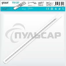 Шинопровод Gauss встраиваемый 1м белый (с адаптером питания и заглушкой)