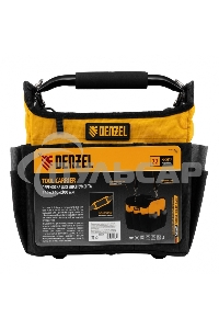 Переноска для инструмента, 260х240х300 мм, 22 кармана, наплечный ремень Denzel